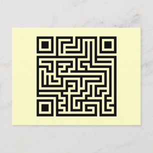 Cartão Postal Maze QR
