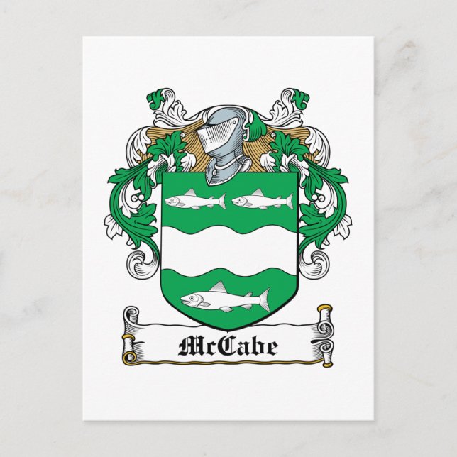 Cartão Postal McCabe Family Crest (Frente)