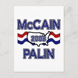 Cartão Postal McCain Palin 2008