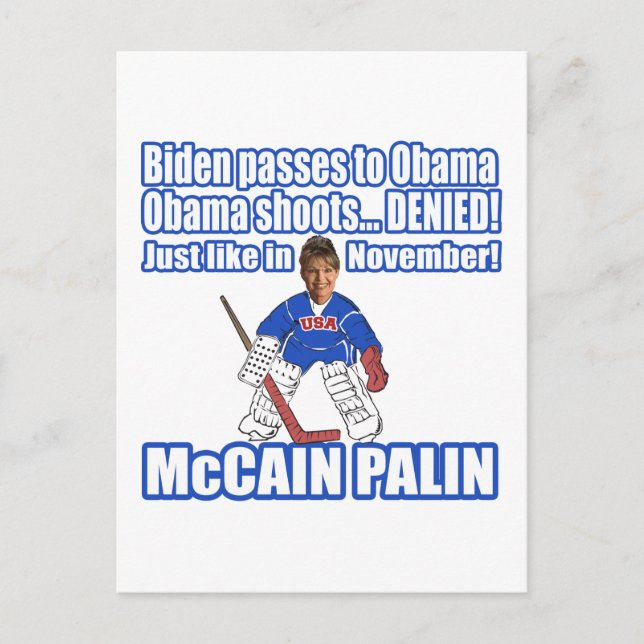 Cartão Postal McCain Palin Negado (Frente)