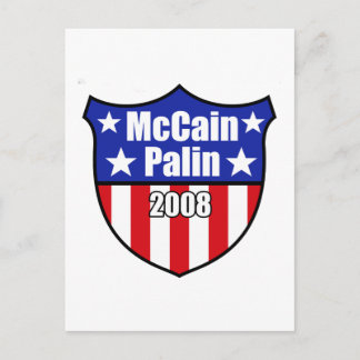 Cartão Postal McCain Palin Shield