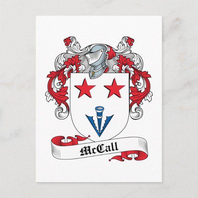 Cartão Postal McCall Family Crest (Frente)