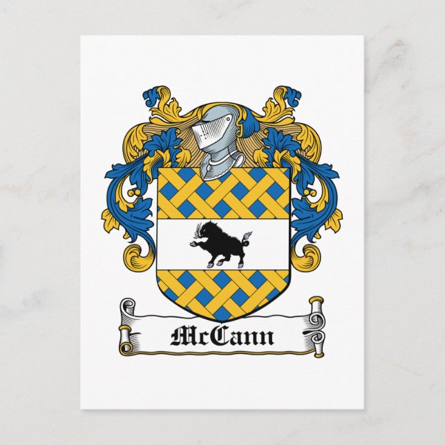 Cartão Postal McCann Family Crest (Frente)
