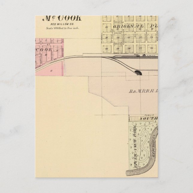Cartão Postal McCook, Nebraska (Frente)