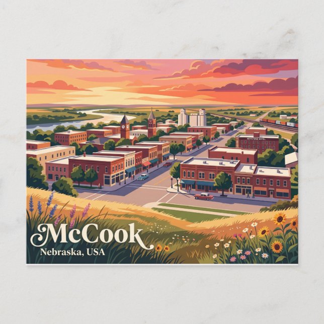 Cartão Postal McCook, Nebraska, EUA (Frente)