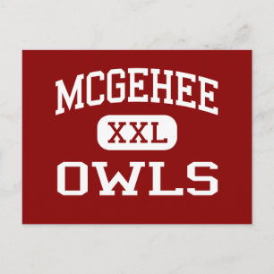 Cartão Postal McGehee - Owls - Segundo grau - McGehee Arkansas