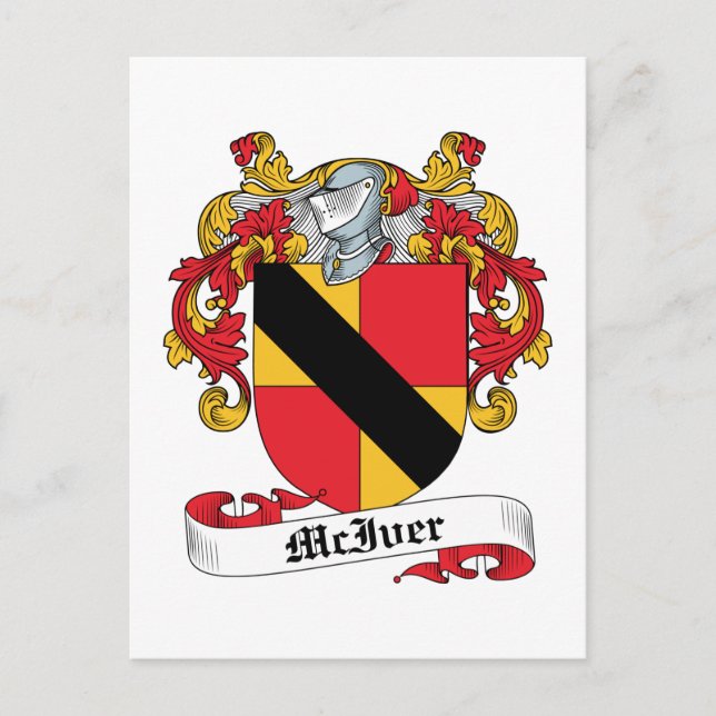 Cartão Postal McIver Family Crest (Frente)