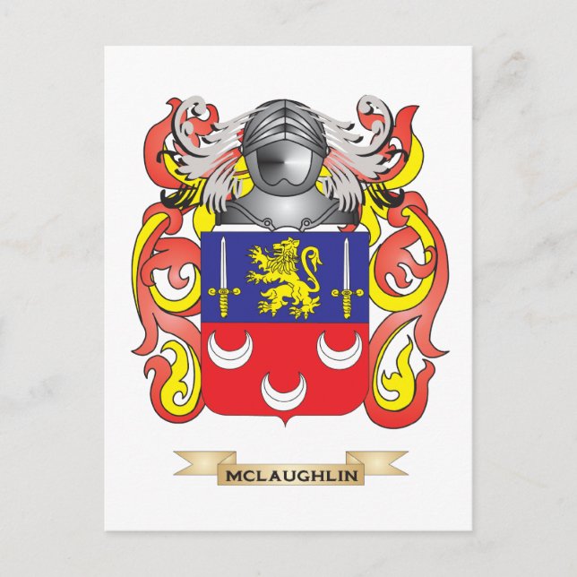 Cartão Postal McLaughlin Casaco de Braços (Serviço Familiar) (Frente)