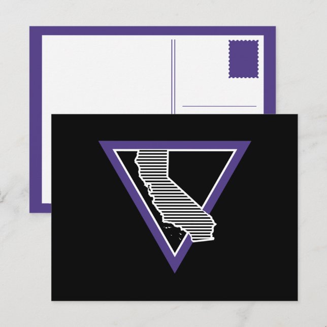 Cartão Postal mcm listrado california triângulo (Frente/Verso)