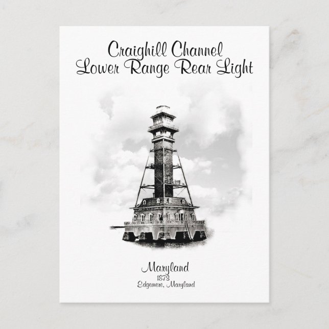 Cartão Postal Md Leve Traseira Inferior Do Canal Craighill (Frente)
