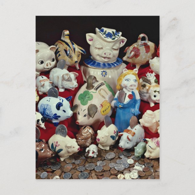 Cartão Postal Mealheiros para crianças (Frente)