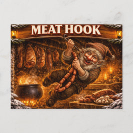 Cartão Postal Meat Hook Icelandic Yule Lad