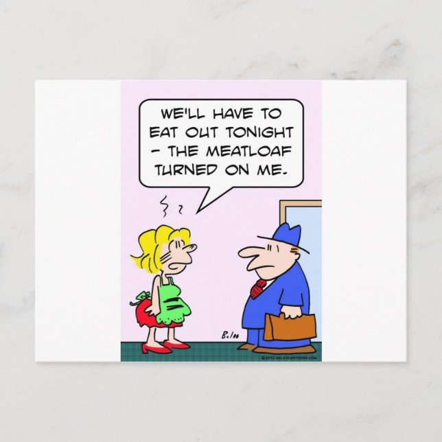 Cartão Postal meatloaf virou-me (Frente)