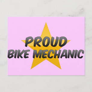 Cartão Postal Mecânica de bicicleta orgulhosa