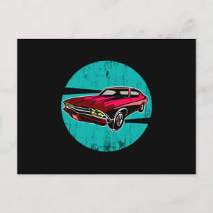 Cartão Postal Mecânica Mecânica, Carro vintage de chave ingles