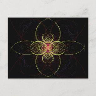 Cartão Postal Medalhão Vermelho de Alexandra Cook aka Linandara