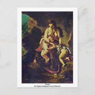 Cartão Postal Medea pelo vencedor Delacroix de Eugène Ferdinand