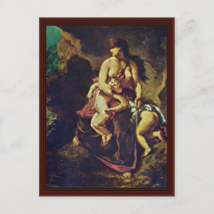 Cartão Postal Medea Por Eugène Ferdinand Victor Delacroix