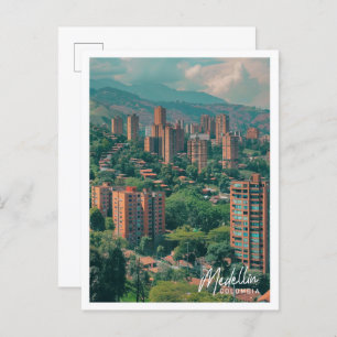 Cartão Postal Medellin Colombia Art viagem famoso