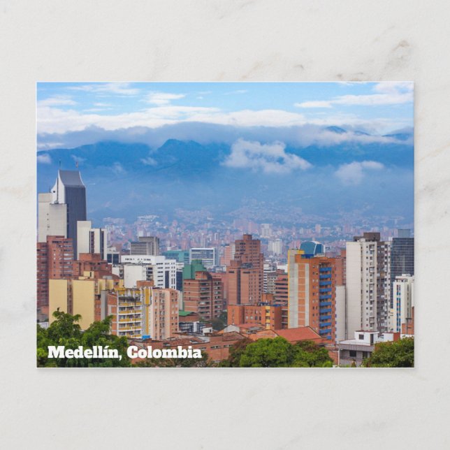 Cartão Postal Medellín, Colômbia - Skyline (Frente)