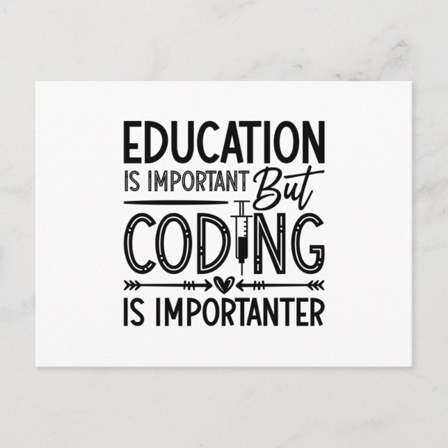 Cartão Postal Medical Coder Education Is Important Coding ICD (Frente)