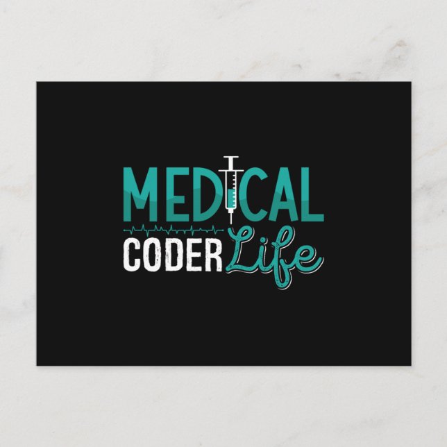 Cartão Postal Medical Coder Life Assistant ICD Coding Programmer (Frente)