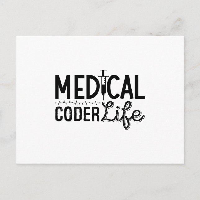Cartão Postal Medical Coder Life Assistant ICD Programmer Coding (Frente)