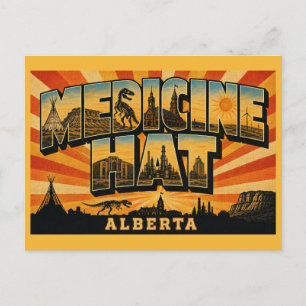 Cartão Postal Medicine Hat Alberta Cidade do Sol