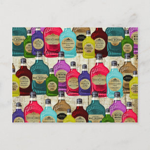 Cartão Postal Medicine Magic Potion Apothecary Tonic Botles