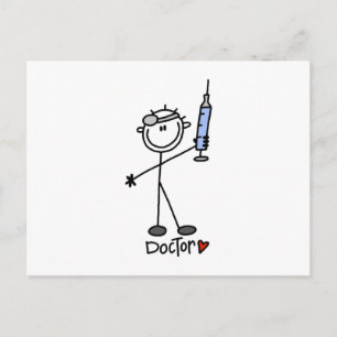 Cartão Postal Médico de Boneco de Palito Básico