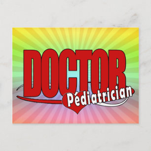 CARTÃO POSTAL MÉDICO DE LOGOTIPO PEDIATRICIAN