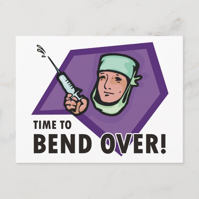 Cartão Postal Médico / enfermeira engraçado(a) de injeção - seri (Frente)