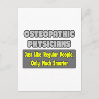 Cartão Postal Médicos osteopáticos.. Mais inteligente