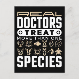 Cartão Postal Médicos Verdadeiros Veterinários Tratam Mais De Um