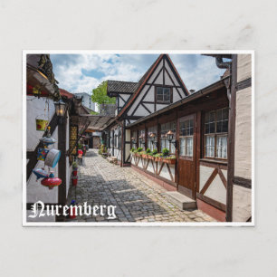 Cartão Postal Medieval e meio-compradas em Nuremberga, na Aleman