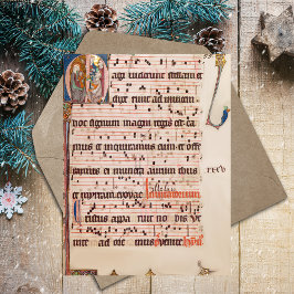 Cartão Postal Medieval Gregoriana Chant Natal Três Reis