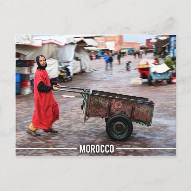 Cartão Postal Medina de Marraquexe - Marrakesh Souk, Marrocos (Frente)