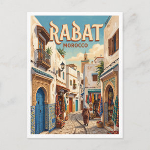 Cartão Postal Medina Rabat Marrocos