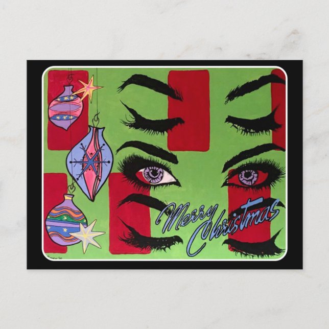 Cartão Postal Médio do século moderno "Papais noeis, Bebê!" (Frente)