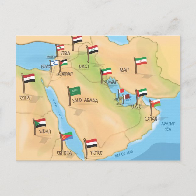 Cartão Postal Médio Oriente (Frente)