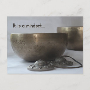 Cartão Postal Meditação Bowl, Cantando Bowl, Zen Meditation Bowl