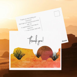 Cartão Postal Meditação da Lua Desértica Suave Obrigado