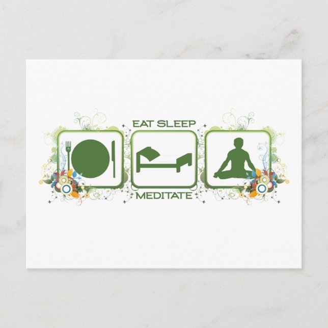 Cartão Postal Meditação de Sono Coma (Frente)