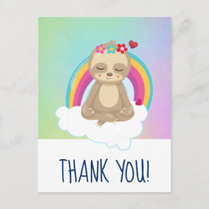 Cartão Postal Meditação Pacífica Adorável de Lama Marrom