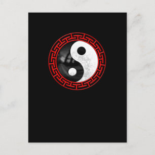Cartão Postal Meditação Pacífica Yin Yang