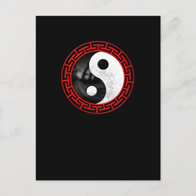 Cartão Postal Meditação Pacífica Yin Yang (Frente)
