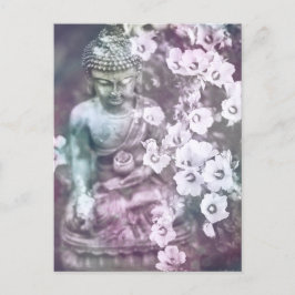 Cartão Postal *~* Meditação Zen Buddha Medita Lavanda Floral