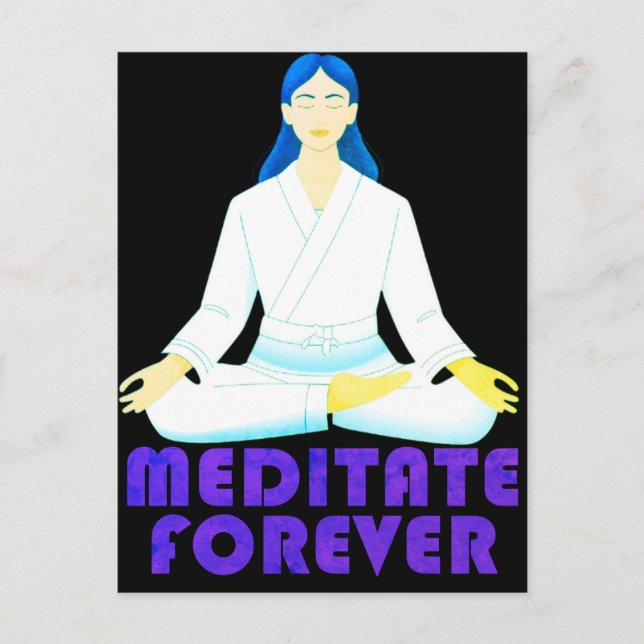 Cartão Postal Meditar para sempre (Frente)