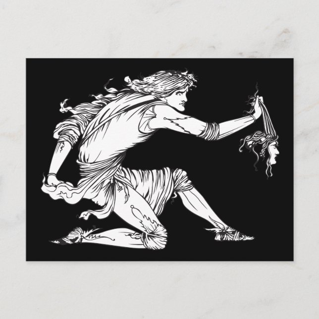 Cartão Postal Medusa Aubrey Beardsley (Frente)