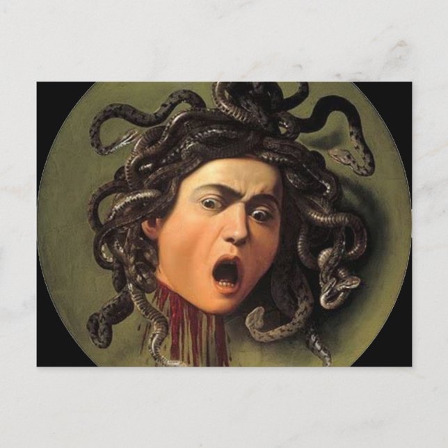Cartão Postal Medusa Cabeça Por Caravaggio (Frente)